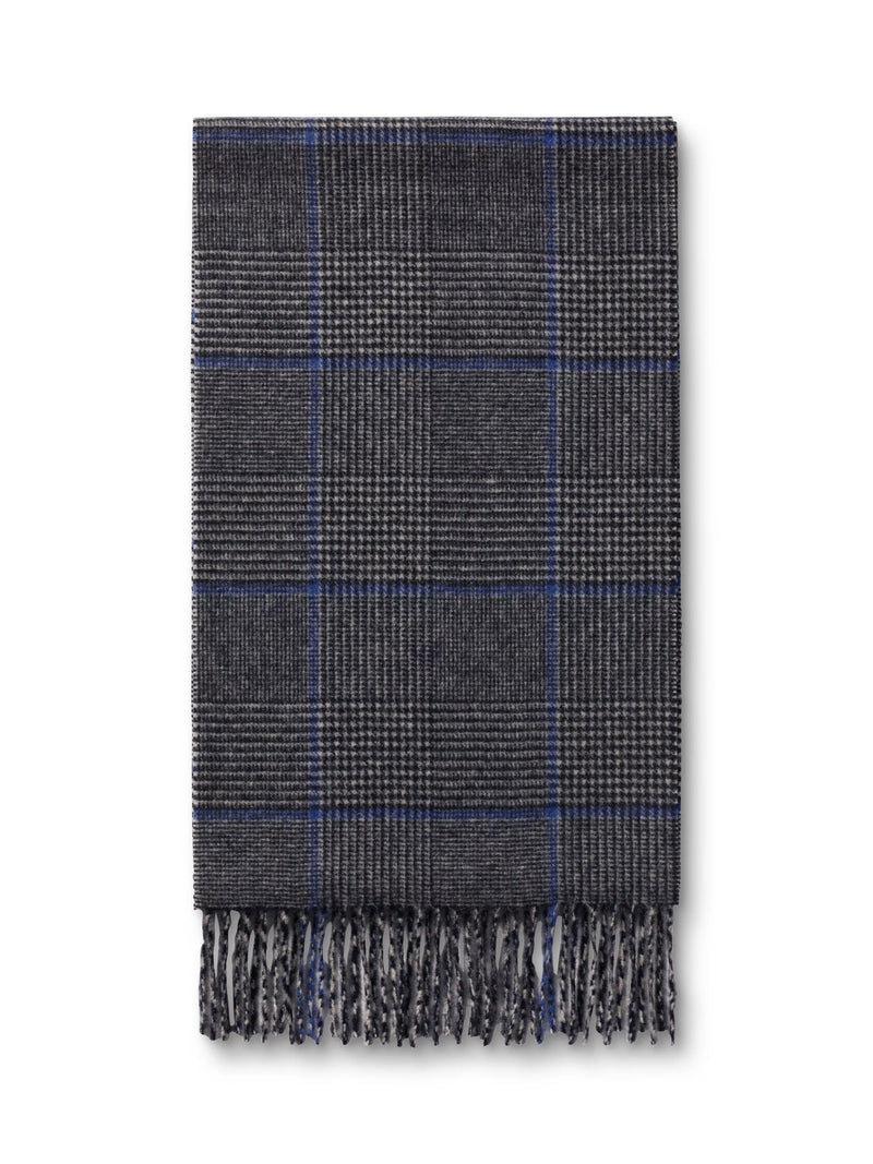 Charles Tyrwhitt check cashmere scarf light grey, UK version
