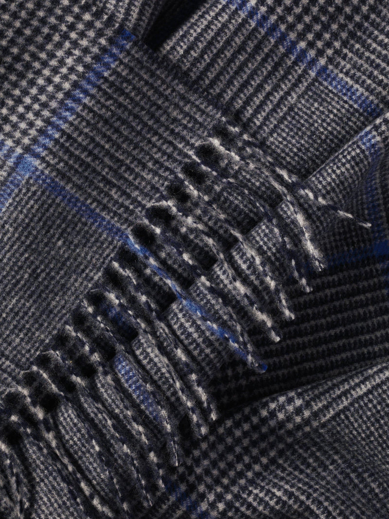 Charles Tyrwhitt check cashmere scarf light grey, UK version