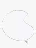 Monica Vinader Initial Anhänger Halskette Verstellbar Silber 41-46cm