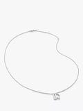 Monica Vinader Initial Anhänger Halskette Verstellbar Silber 41-46cm