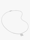 Monica Vinader Initial Anhänger Halskette Verstellbar Silber 41-46cm