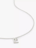 Monica Vinader Initial Anhänger Halskette Verstellbar Silber 41-46cm