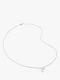 Monica Vinader Initial Anhänger Halskette Verstellbar Silber 41-46cm