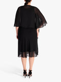 chesca chiffon shawl Black 102x50cm - British product