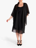 chesca chiffon shawl Black 102x50cm - British product