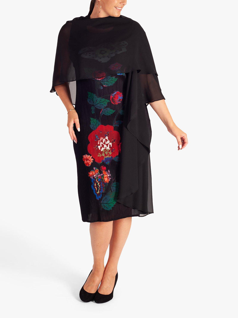 chesca chiffon shawl Black 102x50cm - British product