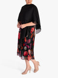 chesca chiffon shawl Black 102x50cm - British product