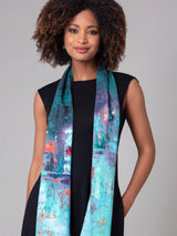 John Lewis Alie Street Azra Aquatic Ombre Woven Scarf, Multi- Buy online at McGrocer