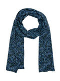 Alie Street Azra woven scarf blue floral print, imported from the UK