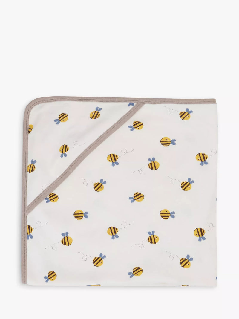 Frugi Buzzy Bee hooded blanket organic cotton, UK version