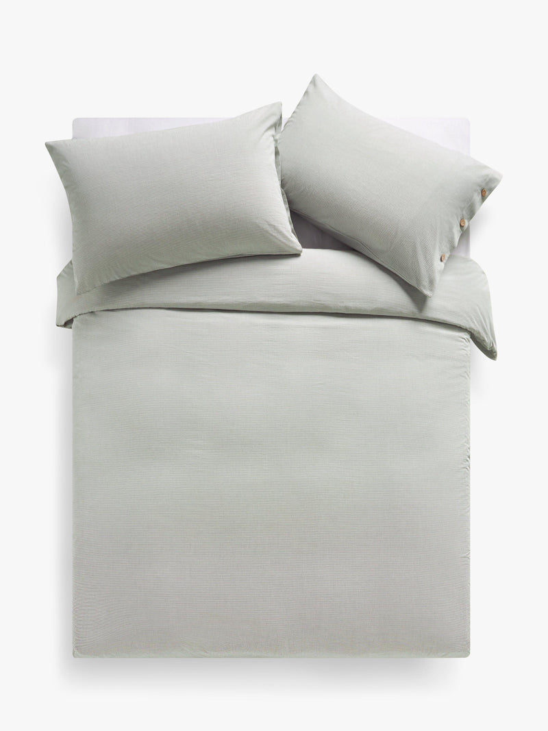 John Lewis grey stripe cotton duvet cover single size, UK version