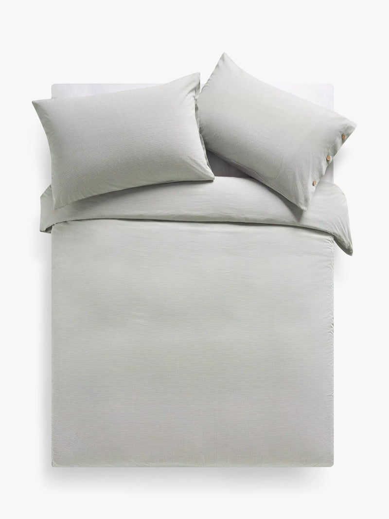 John Lewis grey stripe cotton duvet cover single size, UK version