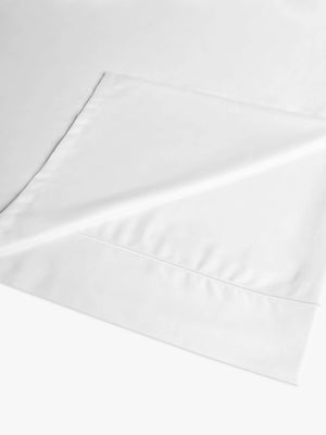 Luxury Suvin Cotton and Tencel 900 Thread Count Flat Sheet in White