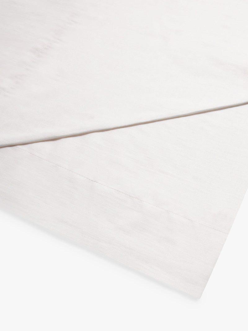 John Lewis Linen Silk Flat Sheet White Double, UK version