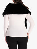 chesca faux fur wrap plain pashmina, UK version
