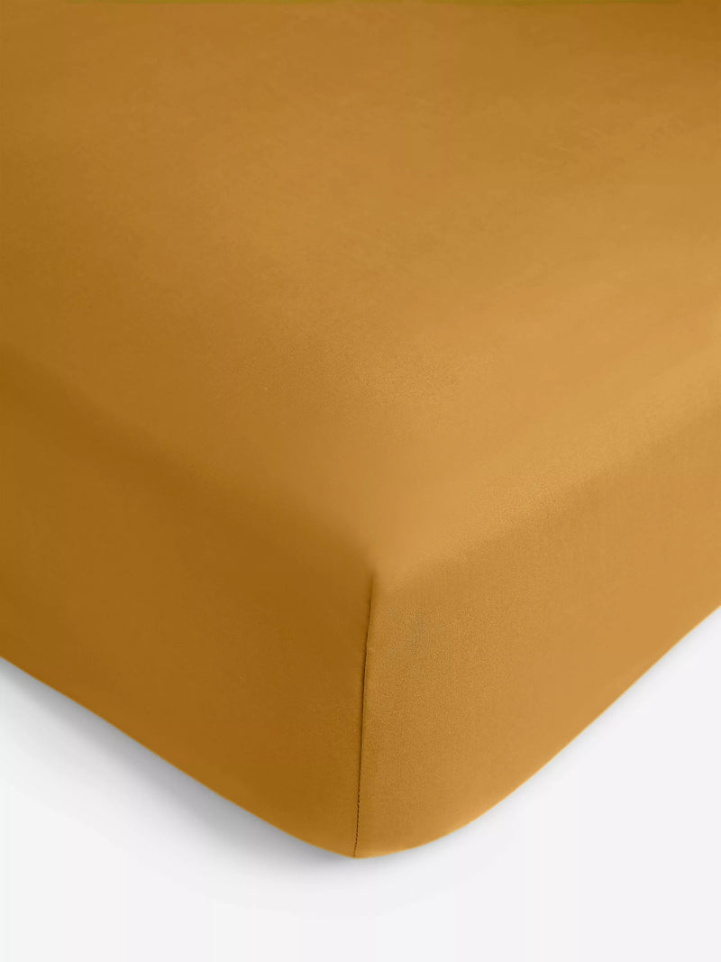 John Lewis Crisp & Fresh Egyptian Cotton Percale 200 Thread Count Fitted Sheet Double