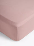 John Lewis Comfy & Relaxed Washed Cotton Single Deep Fitted Sheet, Rosa