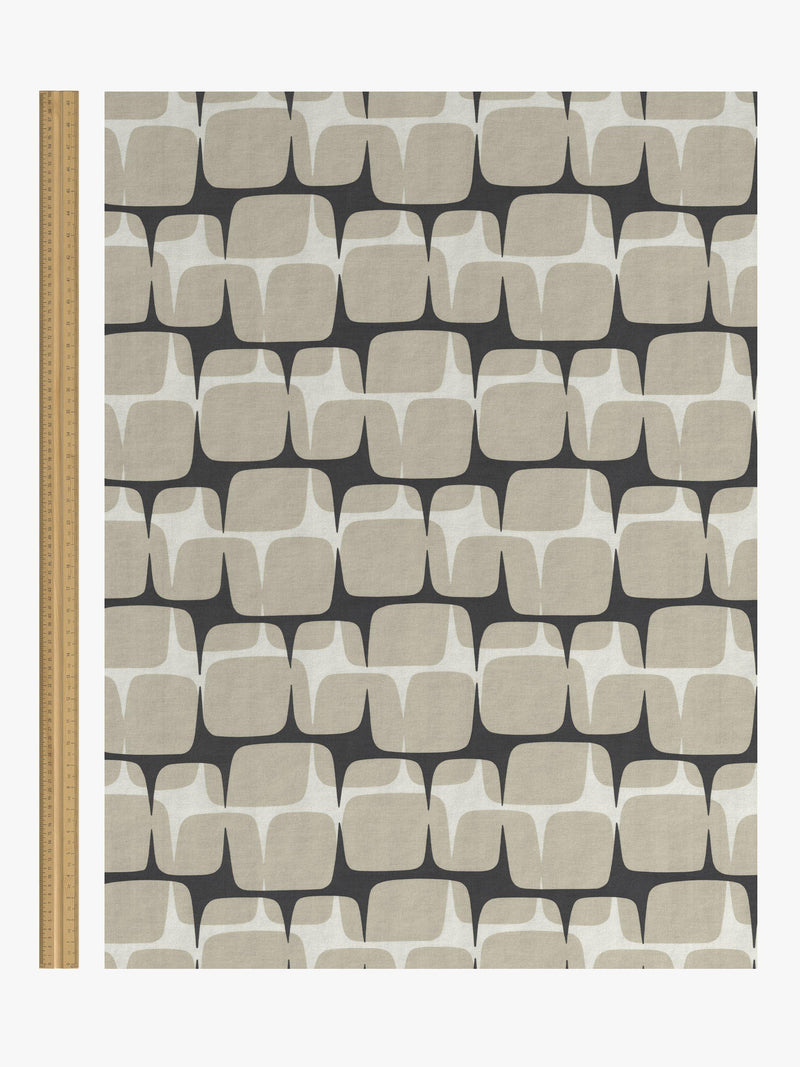 Scion eyelet curtains putty and charcoal pair, imported from the UK