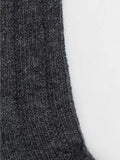 HUSH Murica Cashmere Blend Ribbed Socks - Charcoal Grey