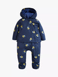 Frugi Baby 2 in 1 Bee Rambler Pram Suit to Coat, Navy/Multi - Newborn