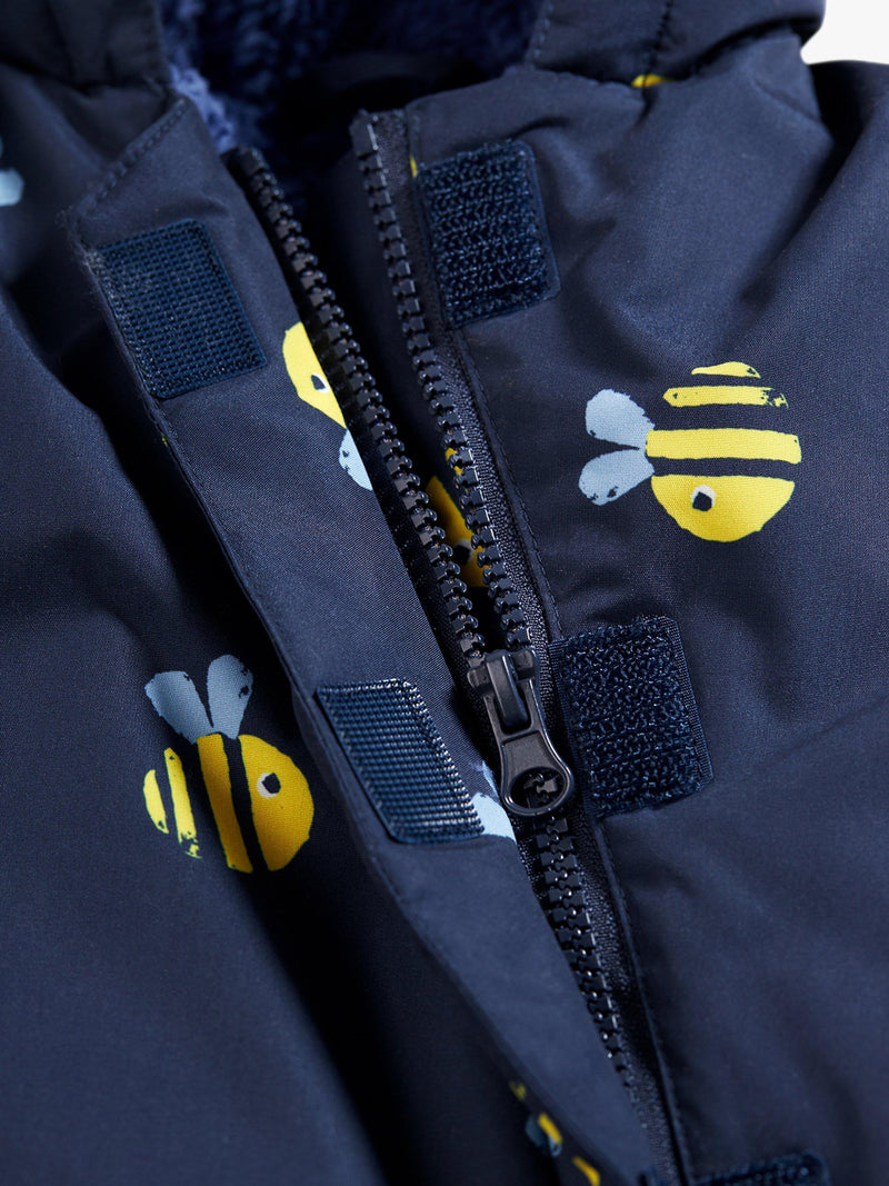 Frugi Bee Rambler Pram Suit Navy Multi - British product