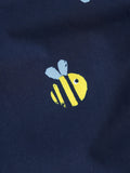 Frugi Bee Rambler Pram Suit Navy Multi - British product