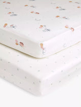 John Lewis John Lewis Fitted Baby Sheet Pack of 2 Cot Sheets- Buy online at McGrocer