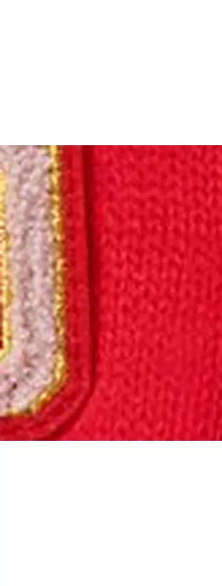 Small Stuff Kids' Initial Knitted Gloves, Red/Multi - McGrocer