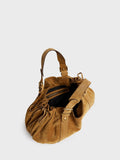 Gerard Darel 24H suede shoulder bag with adjustable strap (British brand)