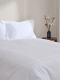 Truly Micro Pleat super king bedding in white, imported from the UK