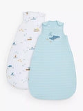 John Lewis Sail Away Baby Sleeping Bag, 0.5-1.5 Tog, Pack of 2, Multi - McGrocer