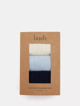 John Lewis HUSH Murica Cashmere Blend Ankle Socks Pack of 3- Buy online at McGrocer