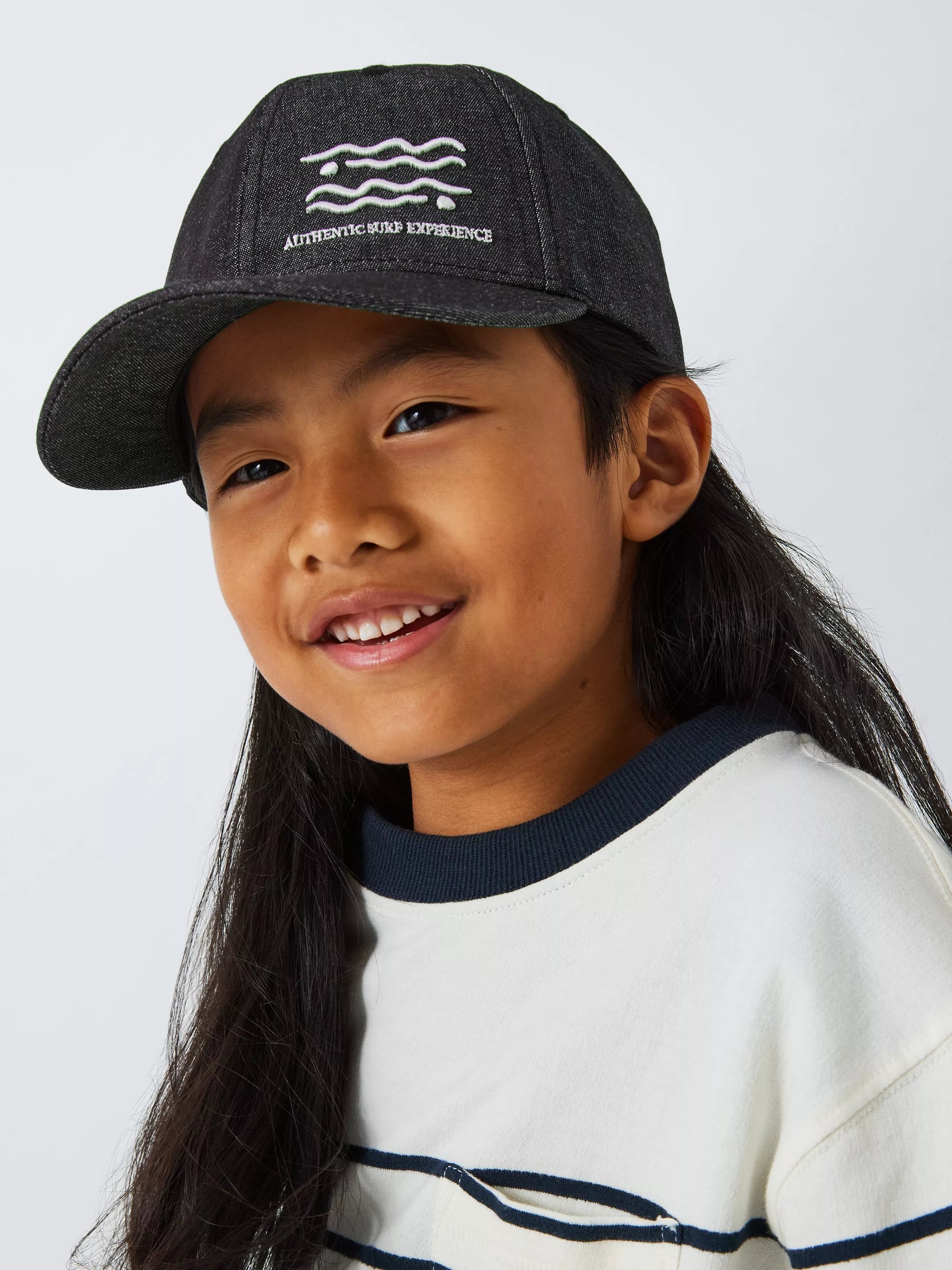 John Lewis Kids' Surf Denim Cap, Black - McGrocer