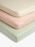John Lewis Fitted Baby Sheet Pack of 3 Cotbed, UK version