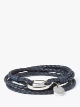 John Lewis Simon Carter Men's Padstow Leather Wrap Bracelet Navy- Buy online at McGrocer