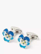 John Lewis Simon Carter Enamel Pansy Cufflinks- Buy online at McGrocer