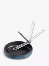 John Lewis Joseph Joseph Space Folding Handle Aluminium Non-Stick Frying Pan, Navy- Buy online at McGrocer
