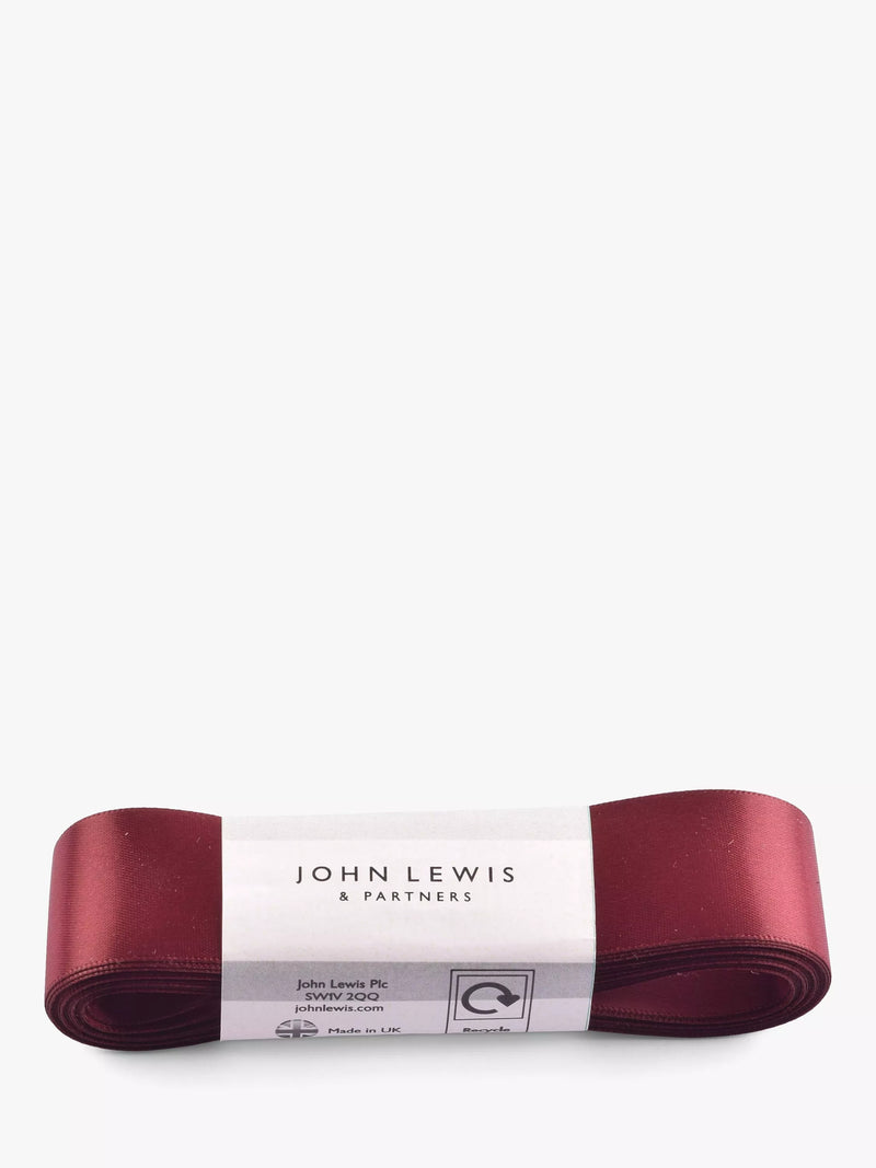 John Lewis Doppel-Satinband schlicht 5m x 38mm (Britische Marke)