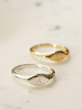 Daisy London personalised mini signet ring - British product