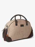 Simon Carter Folkestone tweed holdall beige brown (British brand)