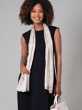 Alie Street geometric print scarf in nude - British product