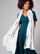 John Lewis Alie Street Miriam Pastel Mosaic Silk Blend Scarf 222 x 60cm- Buy online at McGrocer