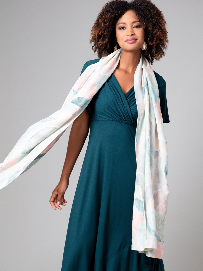 Alie Street Miriam Pastel Mosaic silk blend scarf (British brand)