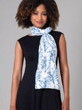 Alie Street scarf blue white floral (British brand)