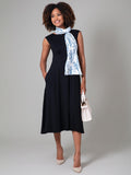 Alie Street scarf blue white floral (British brand)