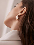 Mint Velvet domed drop earrings gold - British product