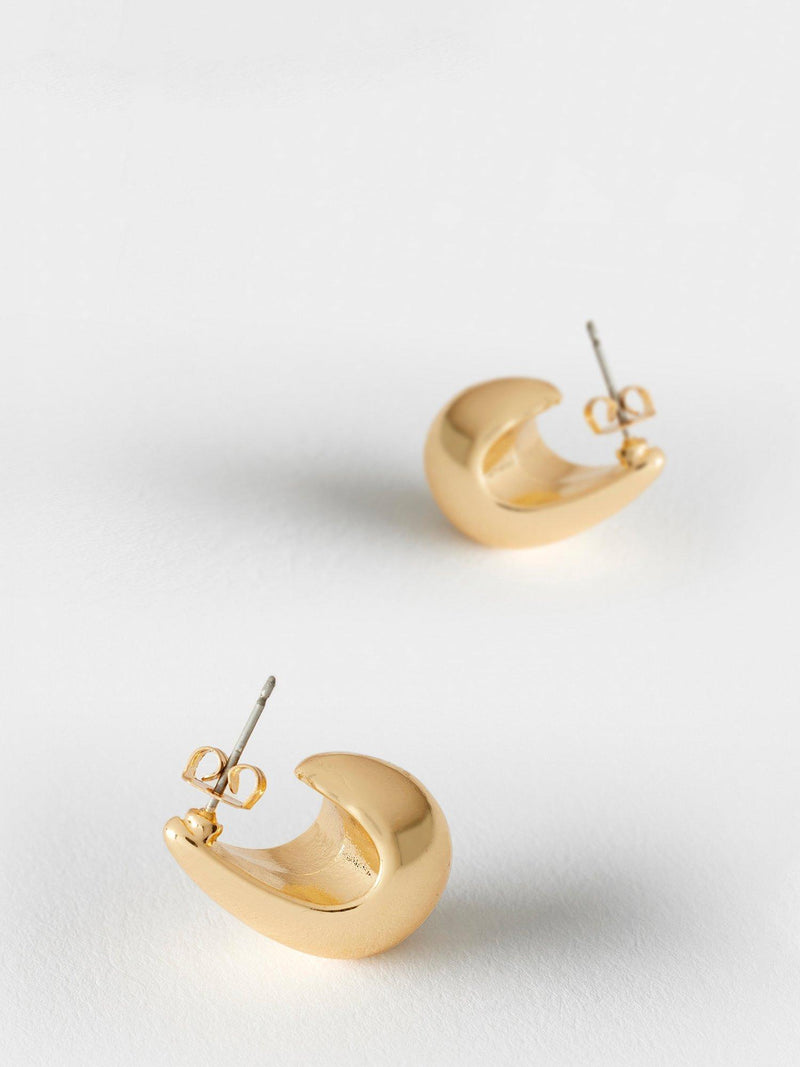 Mint Velvet domed drop earrings gold - British product