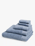 John Lewis Organic Cotton Face Cloth (Set of 2), Pacific