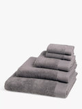 John Lewis Organic Cotton Face Cloth (Set of 2), Steel