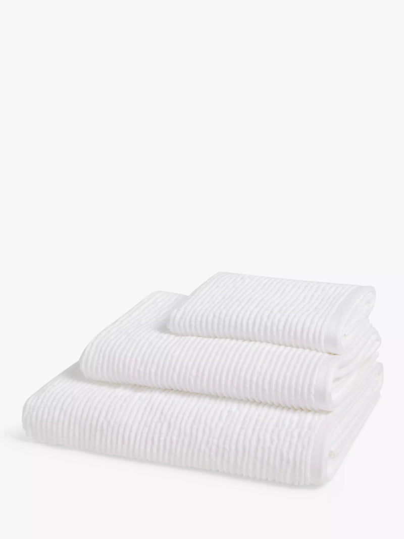 John Lewis Ribbed 3 Ply Cotton Towel, UK version